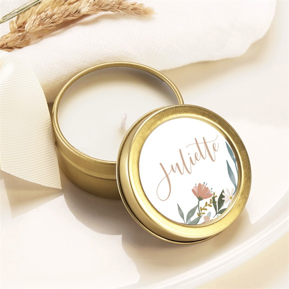 Bougie baptême Jungle or réf.N3601596