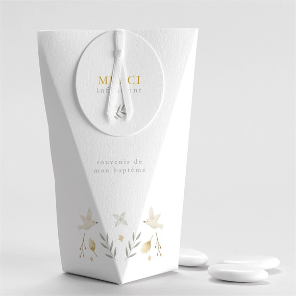 Boîte de dragées baptême Vers le Beau étui réf.N520311