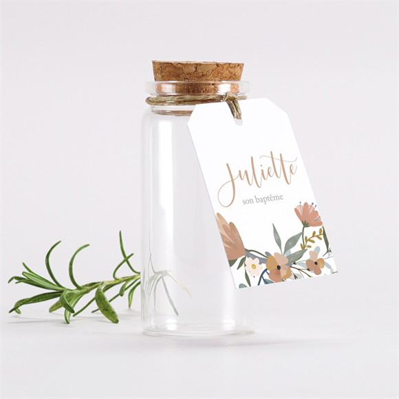 Mignonette baptême Jungle étiquettte réf.N291595