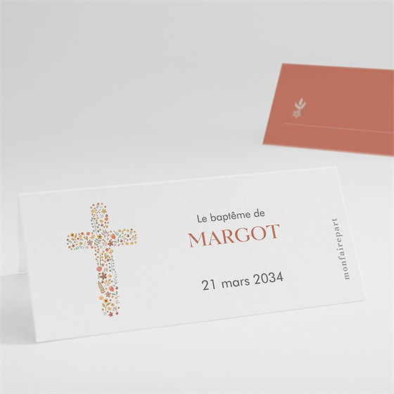 Marque-place baptême florilège