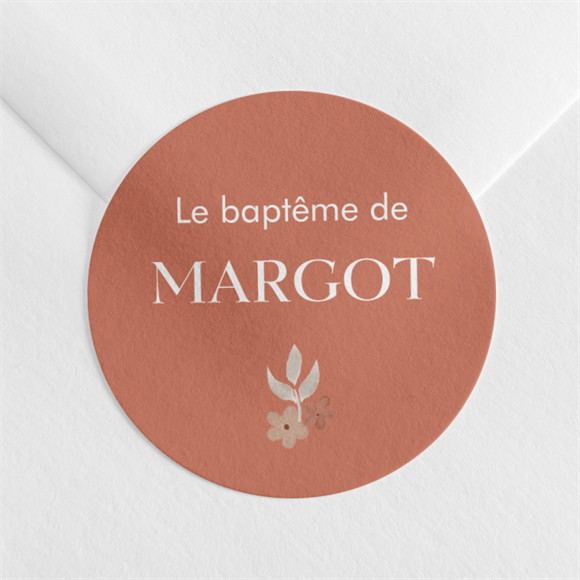 Sticker baptême Florilège réf.N3601704