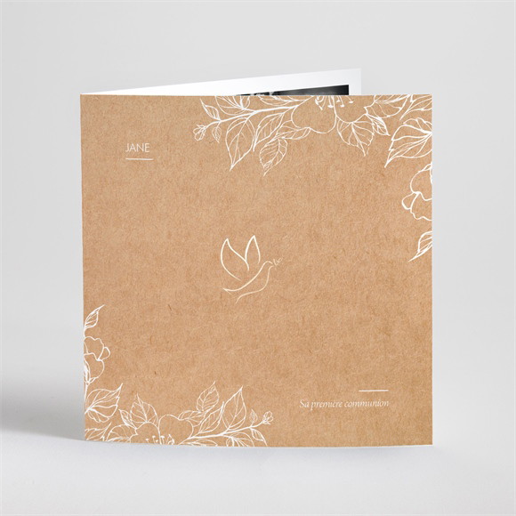 Faire-part communion Illuminations dorure réf.N461102