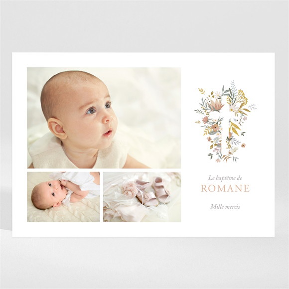 Remerciement baptême Tout en Joie réf.N110261