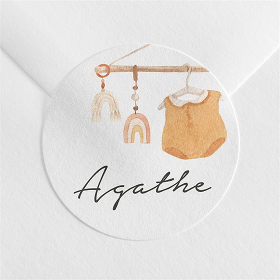 Sticker naissance mes petits arc-en-ciel