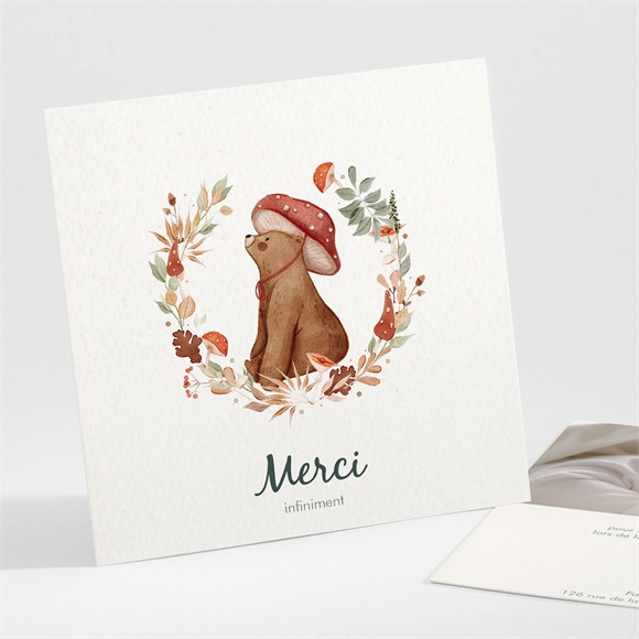 Remerciement naissance Forêt réf.N301466