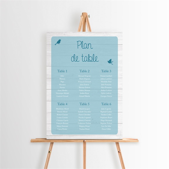 Plan de table baptême Noeud et croix réf.N260171