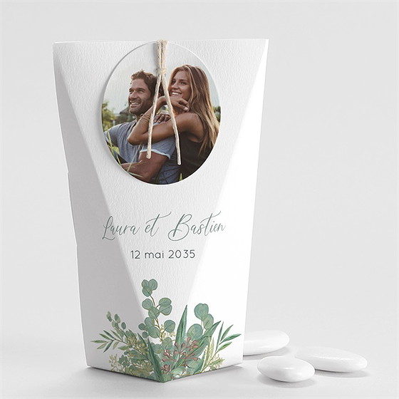 Boîte de dragées mariage notre evidence étui