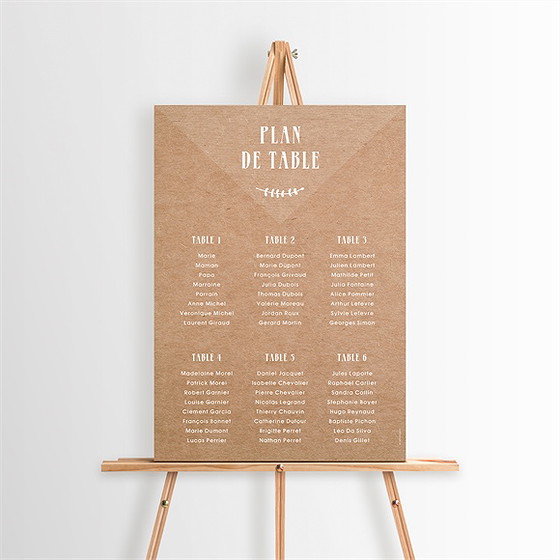 Plan de table baptême pele mele photo original