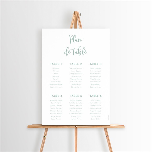 Plan de table baptême Jeu de mots réf.N260175