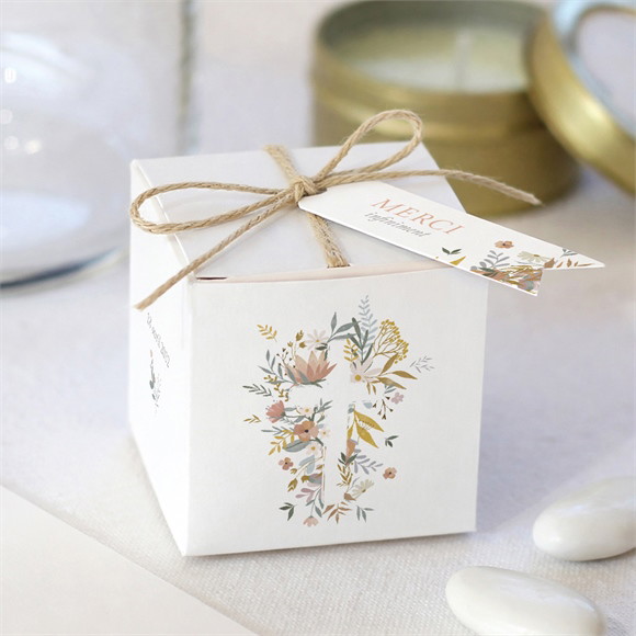 Boîte de dragées baptême Tout en Joie réf.N340636