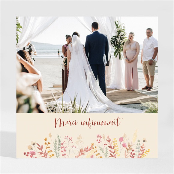 Remerciement mariage Élégance Champêtre magnet réf.N35009