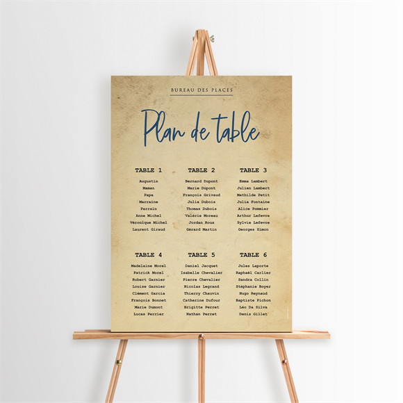 Plan de table baptême Télégramme Baptême réf.N260185