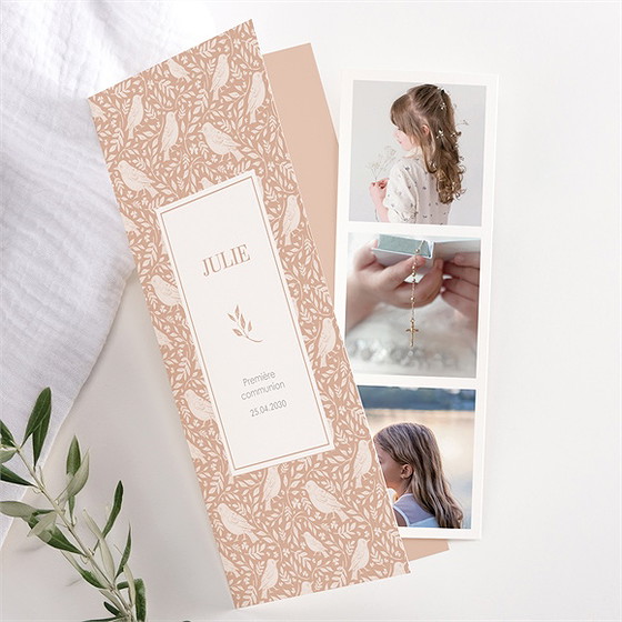 Faire-part communion beaux symboles