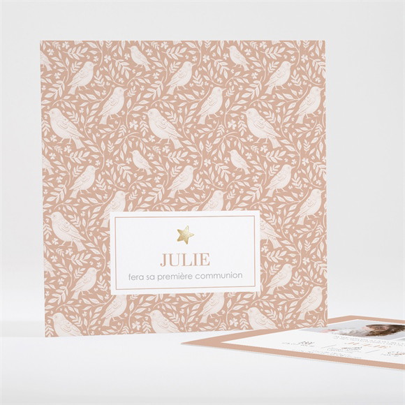 Faire-part communion Beaux Symboles Dorure réf.N351448