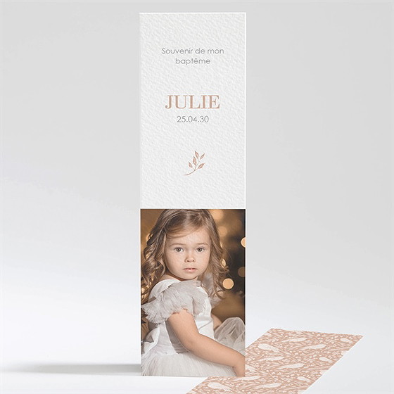 Signet baptême mes petits oiseaux recto verso