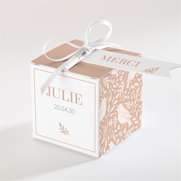 Boîte de dragées baptême Mes Petits Oiseaux réf.N340638