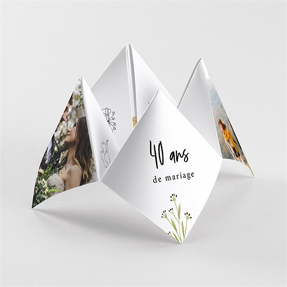 Invitation anniversaire de mariage souvenirs 40 ans