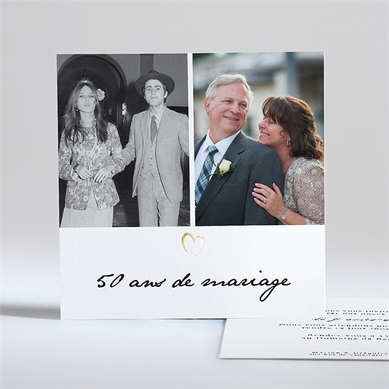 Invitation anniversaire de mariage nos années ensemble