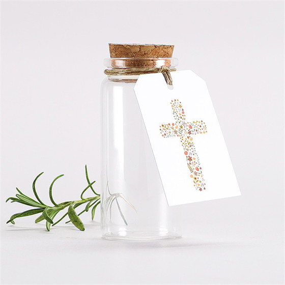 Mignonette baptême florilège étiquette