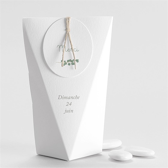 Boîte de dragées communion printanier étui