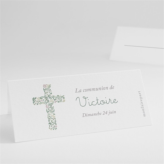 Marque-place communion printanier