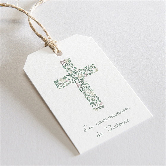Etiquette communion printanier