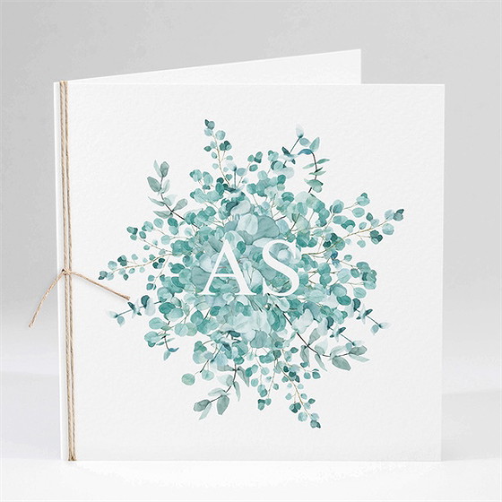 Faire-part mariage tourbillonnant plié