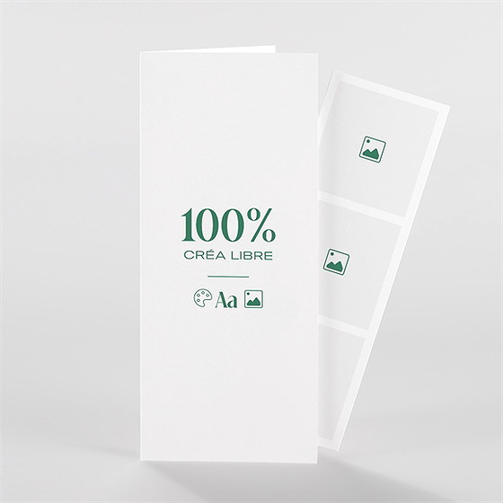 Carte de voeux vierge 100% crea photomaton