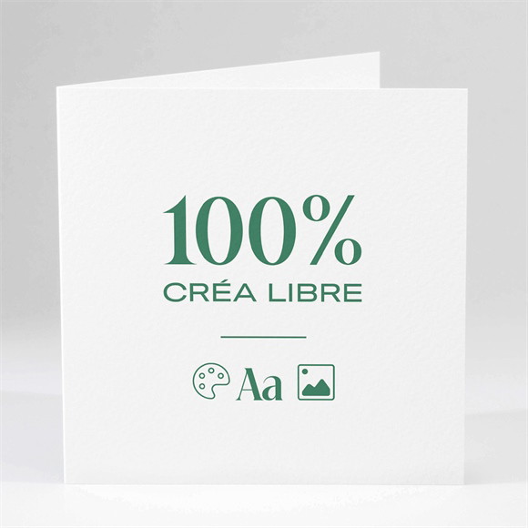 Carte de voeux Vierge 100% crea plié réf.N451462