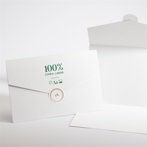 Carte de voeux Voeux 100% à créer enveloppe réf.N97176