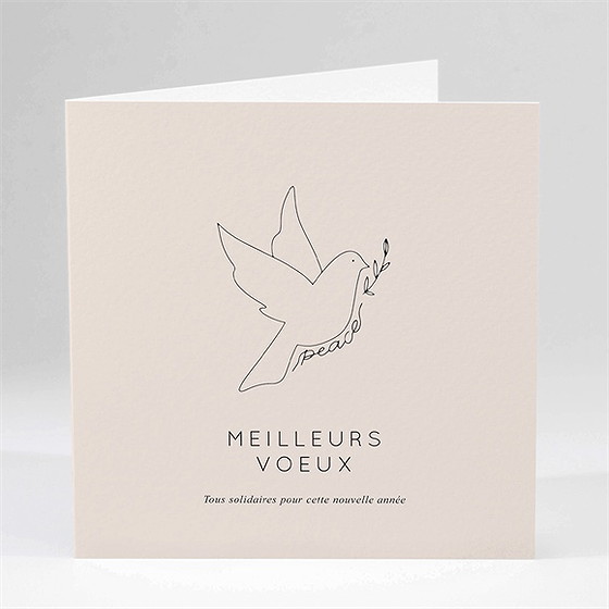 Carte de voeux colombe de la paix