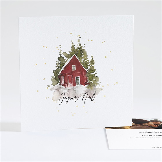 Carte de voeux paysage d'hiver