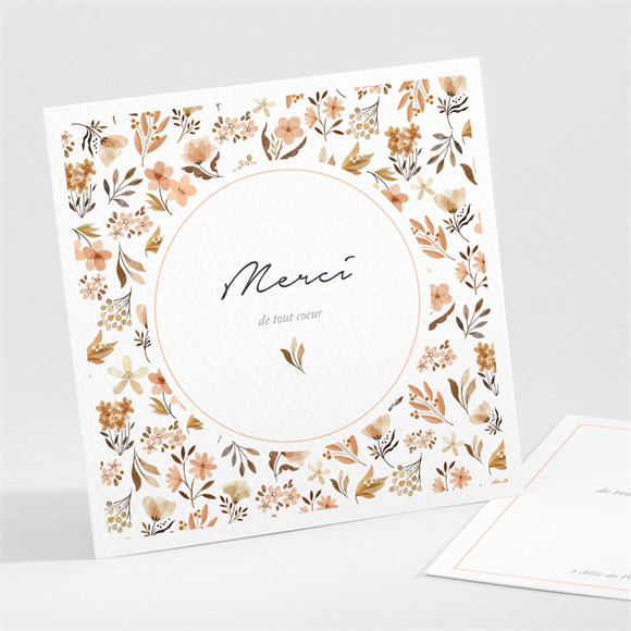 Remerciement naissance Automne en fleurs réf.N301470