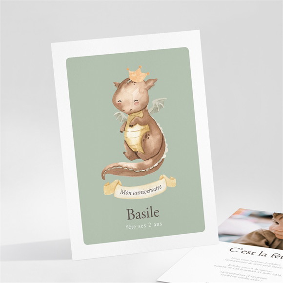 Invitation anniversaire Petit Dragon réf.N25176