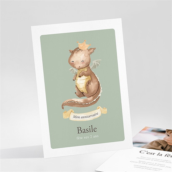 Invitation anniversaire petit dragon