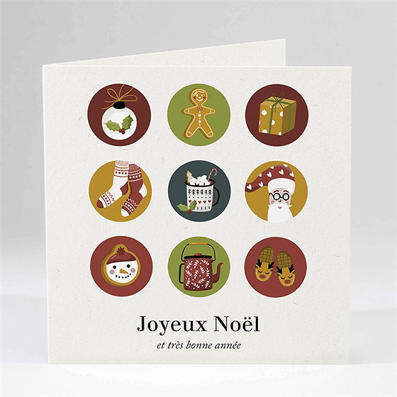 Carte de voeux noel vintage