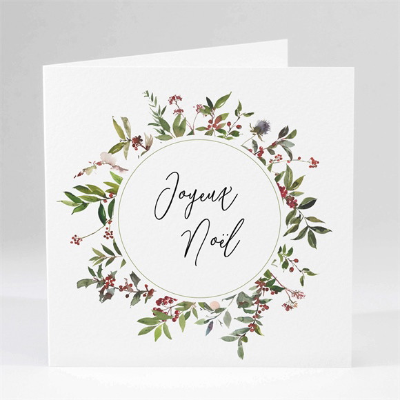 Carte de voeux Couronne noël réf.N451488
