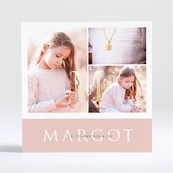 Faire-part communion Jour de Grâce dorure réf.N351473