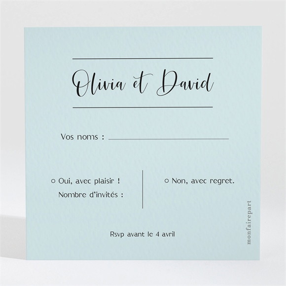 Carton réponse mariage So Vinyle réf.N3001968