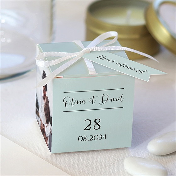 Boîte de dragées mariage so vinyle