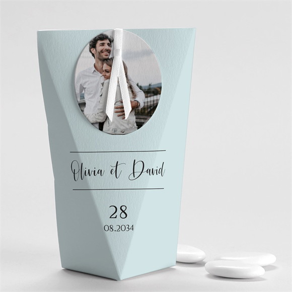 Boîte de dragées mariage So Vinyle étui réf.N520325