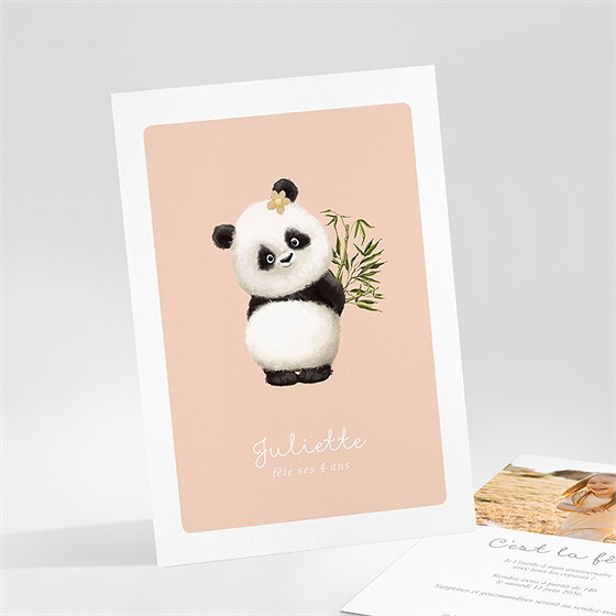 Invitation anniversaire mignon petit panda