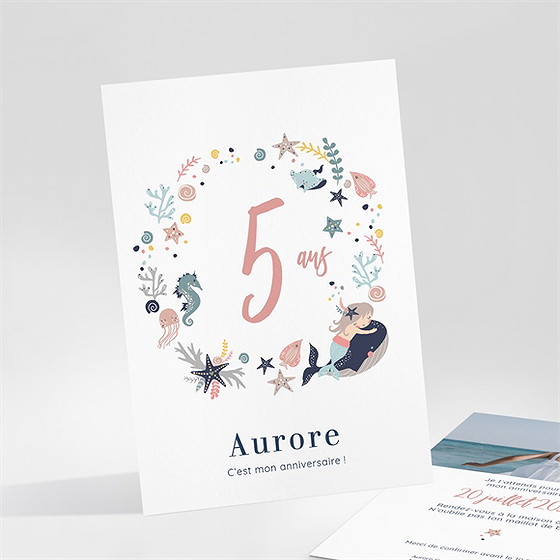 Invitation anniversaire sirène