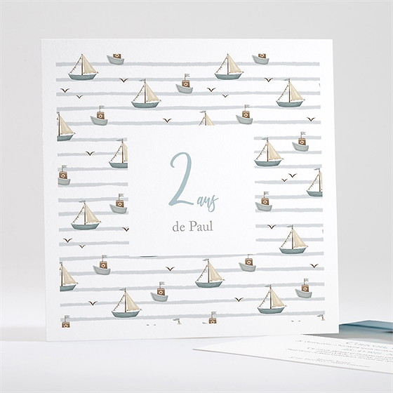 Invitation anniversaire bateaux