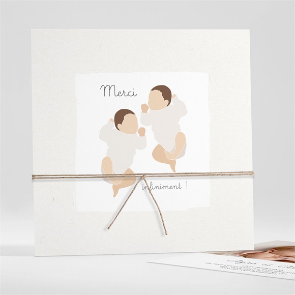 Remerciement naissance Des jumeaux ! réf.N351341