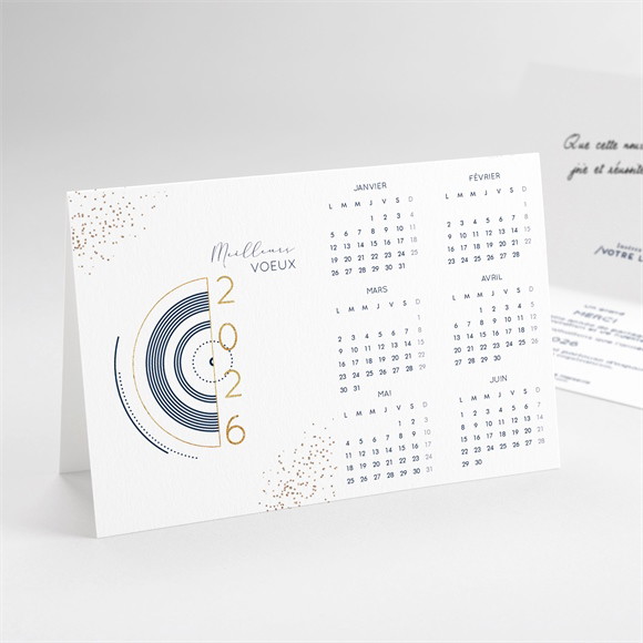 Carte de voeux Design graphique calendrier réf.N41124