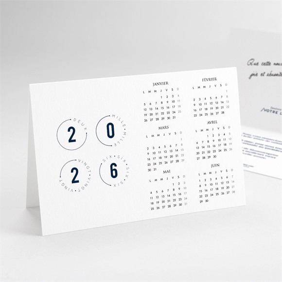 Carte de voeux Design entreprise calendrier réf.N41126