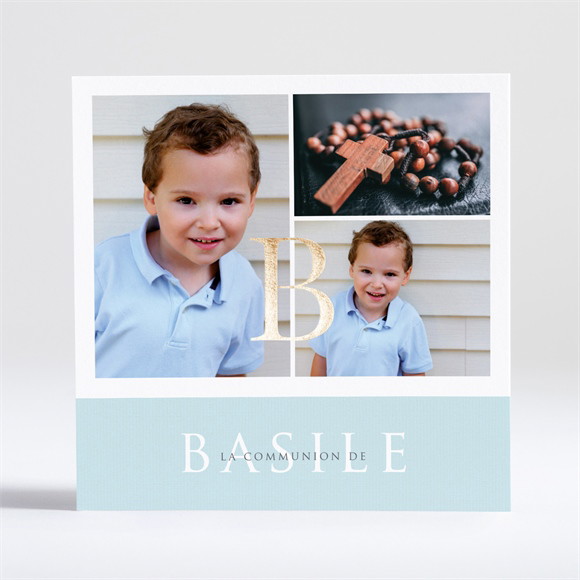 Faire-part communion Ferveur dorure réf.N351492