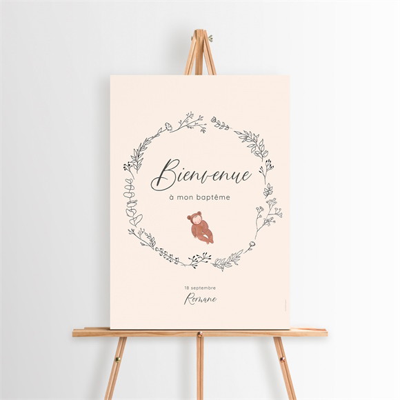 Panneau bienvenue Bébé Nounours réf.N260205