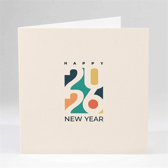 Carte de voeux Année en couleur réf.N451500